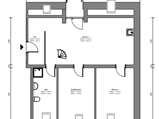 Wohnung zur Miete 598 € 4 Zimmer 85,5 m² Geschoss 3/3 frei ab sofort Markt 21 Sangerhausen Sangerhausen 06526