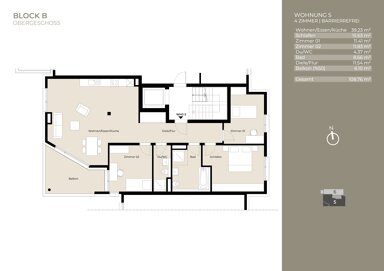 Wohnung zur Miete 1.900 € 4 Zimmer 108,8 m² frei ab sofort Plieningen Stuttgart 70599