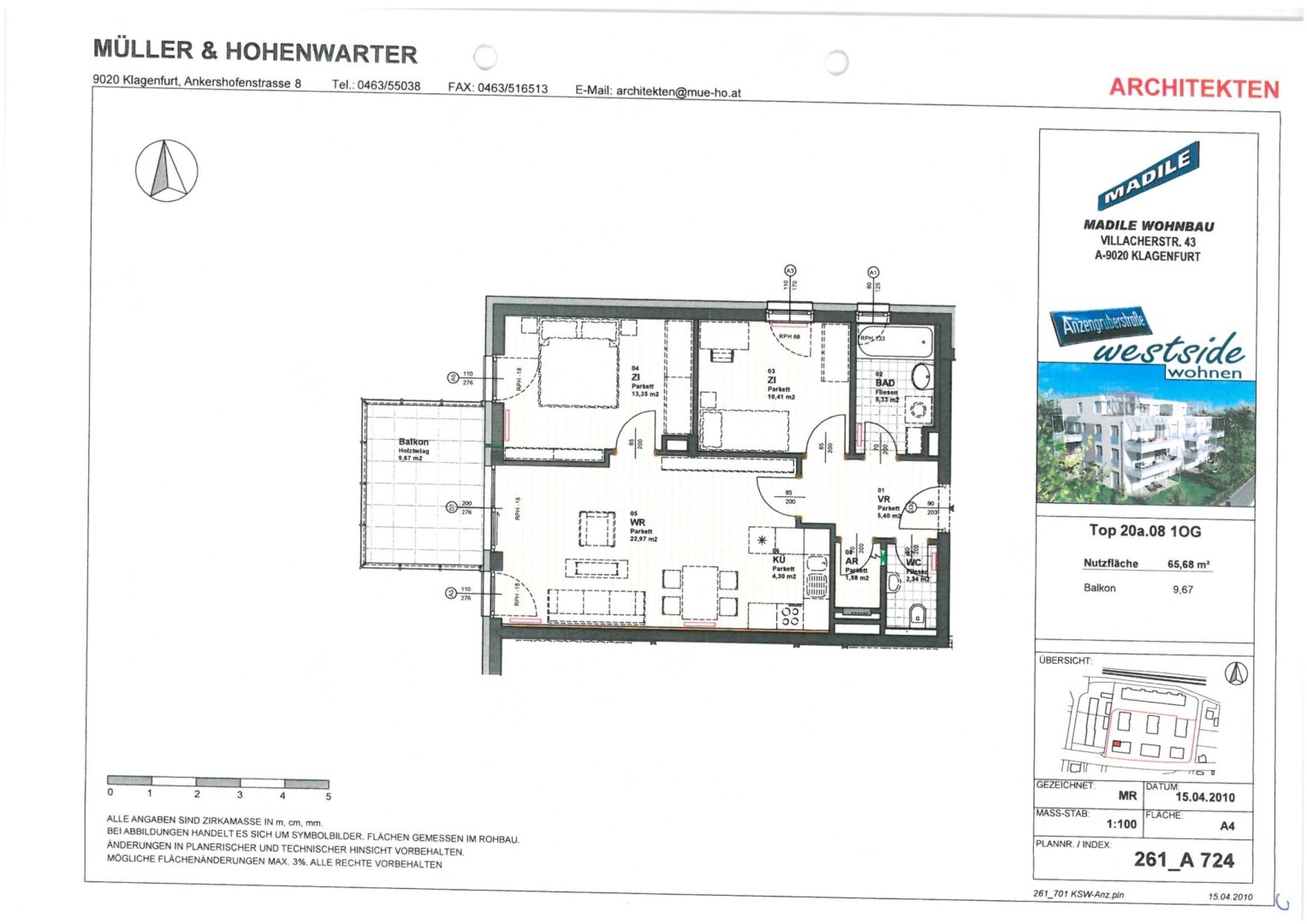 Wohnung zum Kauf 365.000 € 65,7 m²<br/>Wohnfläche 1.<br/>Geschoss 01.10.2025<br/>Verfügbarkeit Innere Stadt Klagenfurt am Wörthersee 9020