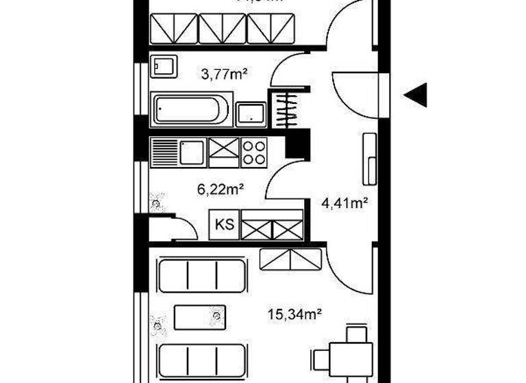 Wohnung zur Miete 598 € 2 Zimmer 44,4 m² 1. Geschoss frei ab 01.03.2026 Birkholzweg 28 Eschersheim Frankfurt am Main 60433