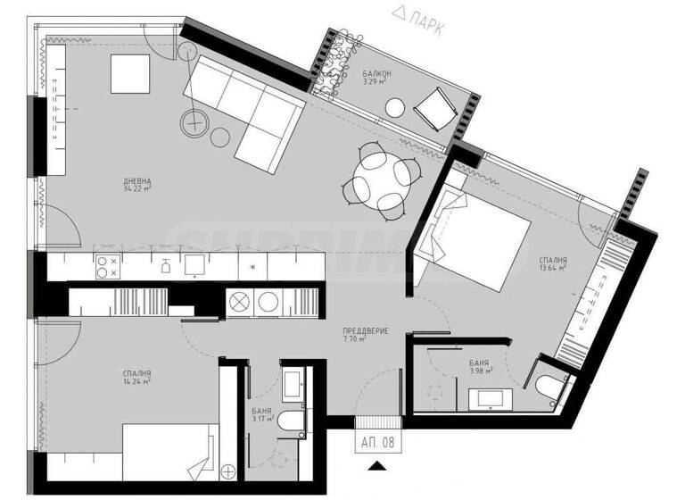 Studio zum Kauf 270.067 € 3 Zimmer 119,4 m² Sofia