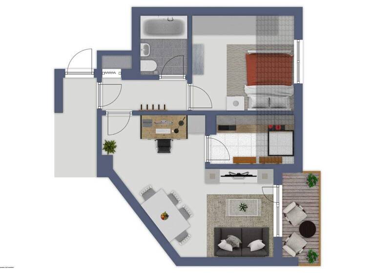 Wohnung zum Kauf 129.000 € 2 Zimmer 47 m² Ansbach 91522