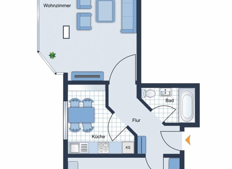 WG-Zimmer zum Kauf 97.500 € 2 Zimmer 70 m² 1. Geschoss Merseburger Straße 14 Lützen 06686