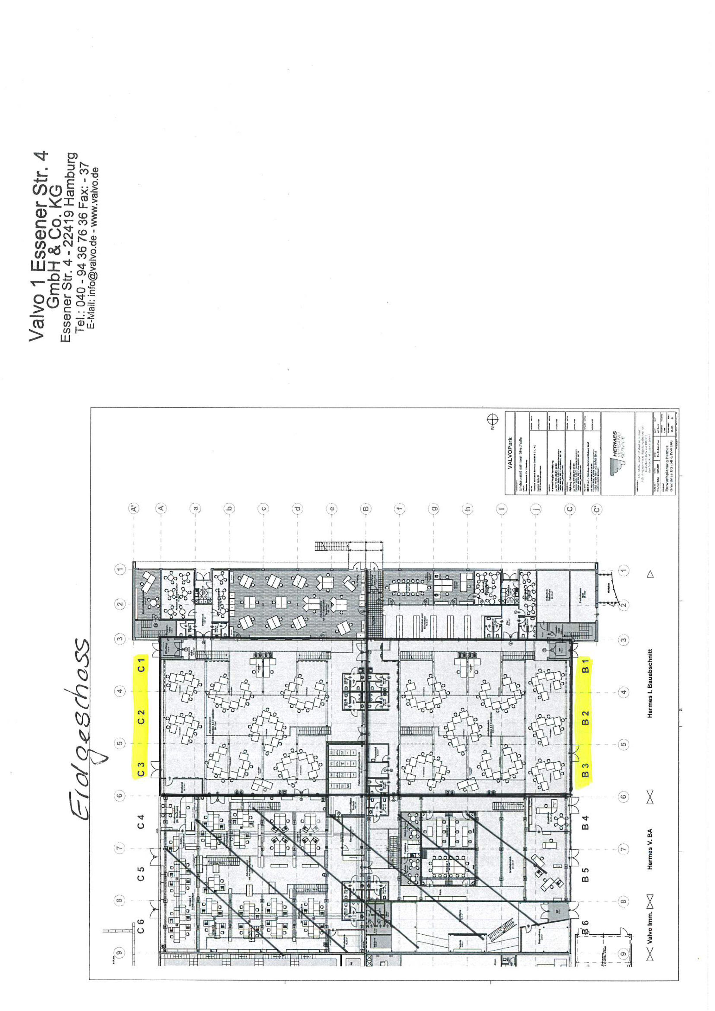 Bürofläche zur Miete provisionsfrei 9 € 3.200 m²<br/>Bürofläche von 1.600 m² bis 1.678 m²<br/>Teilbarkeit Essener Str. 4 Langenhorn Hamburg 22419