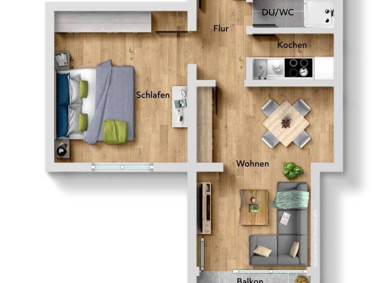 Wohnung zum Kauf 198.000 € 2 Zimmer 44 m² Hoheneck Ludwigsburg 71642