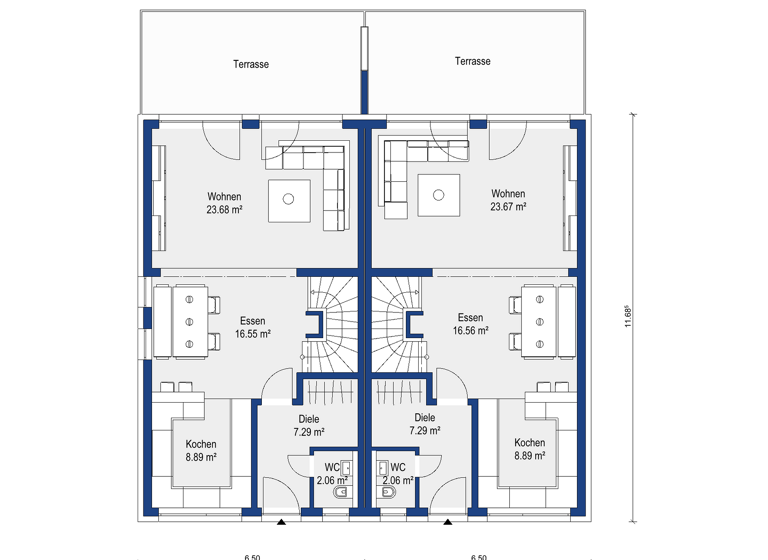 Reihenhaus zum Kauf - Erstbezug provisionsfrei 608.000 € 1 Zimmer 115 m² 285 m² Grundstück frei ab 01.03.2027 Werderau Nürnberg 90441