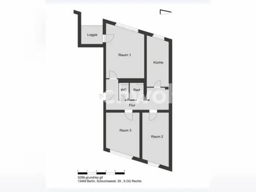 Wohnung zur Miete Tauschwohnung 1.000 € 3 Zimmer 86 m² 6. Geschoss Tegel Berlin 13469