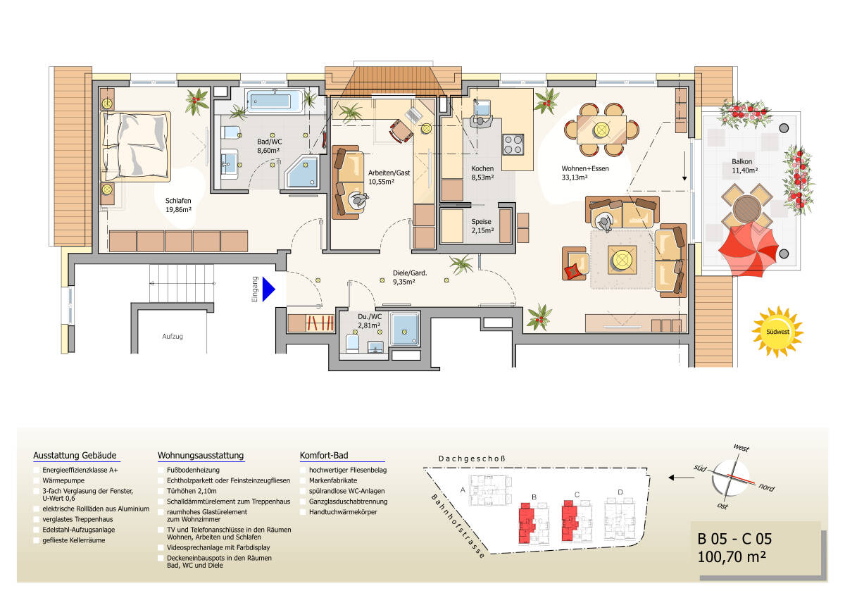 Immobilie in Erpolzheim -  HOCHWERTIGE 3-ZIMMER-WOHNUNG MIT WEITBLICK - Bild 1
