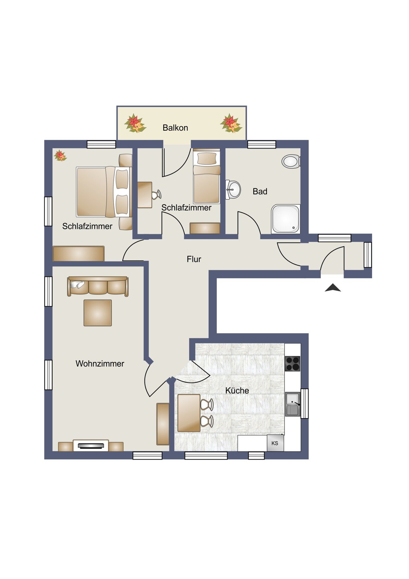 Wohnung zur Miete 850 € 3 Zimmer 93,8 m²<br/>Wohnfläche 01.03.2025<br/>Verfügbarkeit Neuenkirchen Neuenkirchen 48485