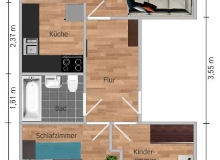 Wohnung zur Miete 410 € 3 Zimmer 59,1 m² 4. Geschoss Lustgartenstraße 11 Spremberg 03130