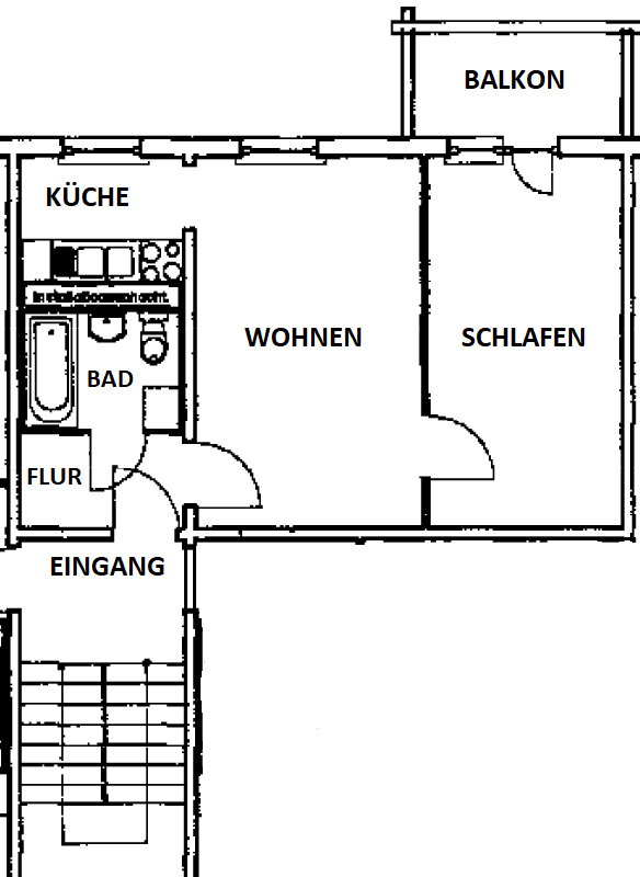 Wohnung zur Miete 235 € 2 Zimmer 41,6 m²<br/>Wohnfläche 3.<br/>Geschoss Fritz-Kube-Ring 14 Bernsdorf Bernsdorf 02994