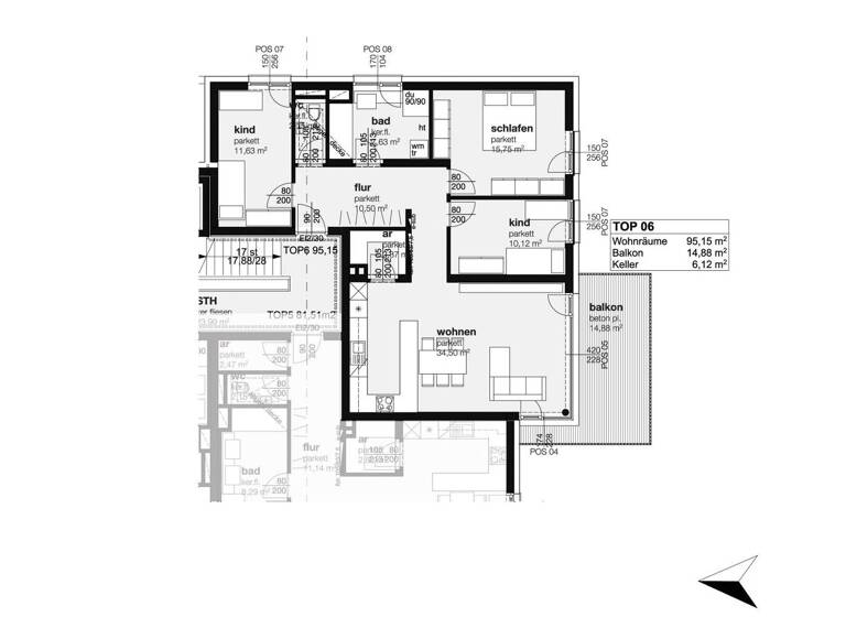 Wohnung zum Kauf 604.715 € 4 Zimmer 95,2 m² 1. Geschoss frei ab sofort Ohlsdorf 4694
