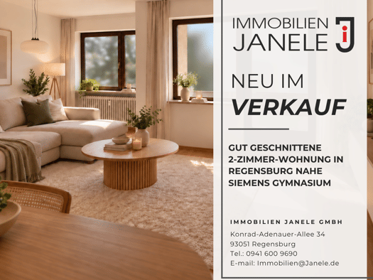 Wohnung zum Kauf 215.000 € 2 Zimmer 62 m² 3. Geschoss frei ab sofort Reinhausen Regensburg 93059
