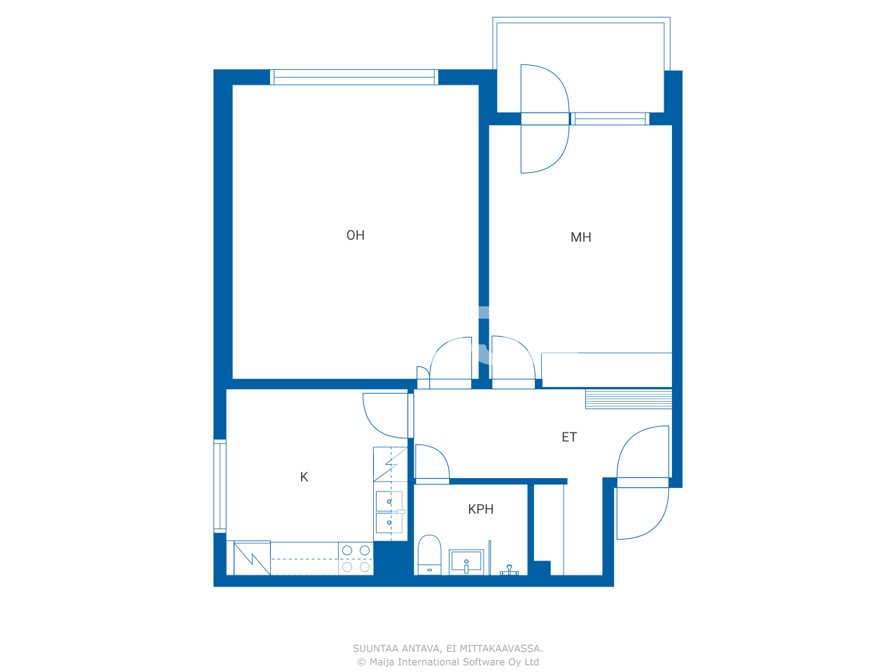 Studio zum Kauf 49.000 € 2 Zimmer 58,5 m²<br/>Wohnfläche 4.<br/>Geschoss Kyllikintie 8 Kouvola 45160