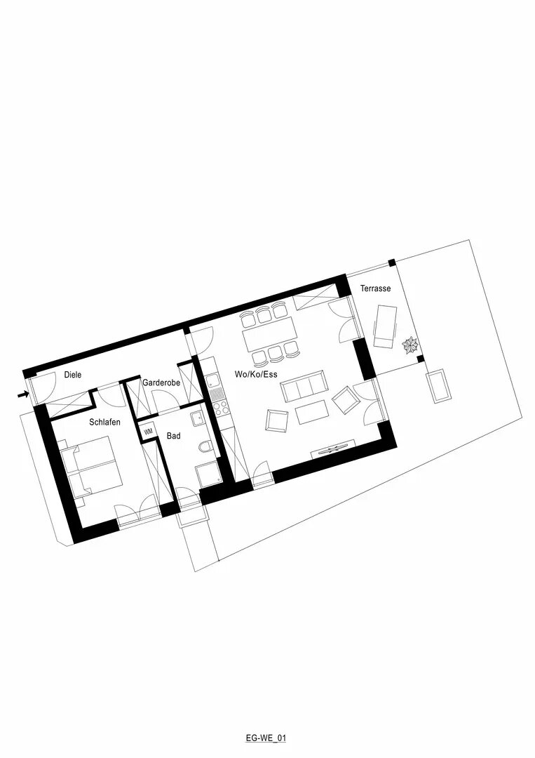 Wohnung zur Miete 700 € 2 Zimmer 81 m²<br/>Wohnfläche ab sofort<br/>Verfügbarkeit Bahnhofstraße Mering Mering 86415