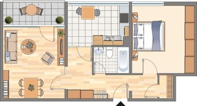 Wohnung zur Miete nur mit Wohnberechtigungsschein 320 € 2 Zimmer 62,7 m² 7. Geschoss frei ab 12.02.2025 Wilhelm-Schmidt-Straße 1 Clarenberg Dortmund 44263