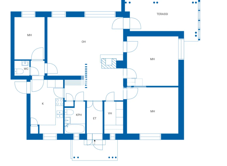 Doppelhaushälfte zum Kauf 55.000 € 4 Zimmer 101 m² 19.690 m² Grundstück Välikuja 11 Rovaniemi 97160