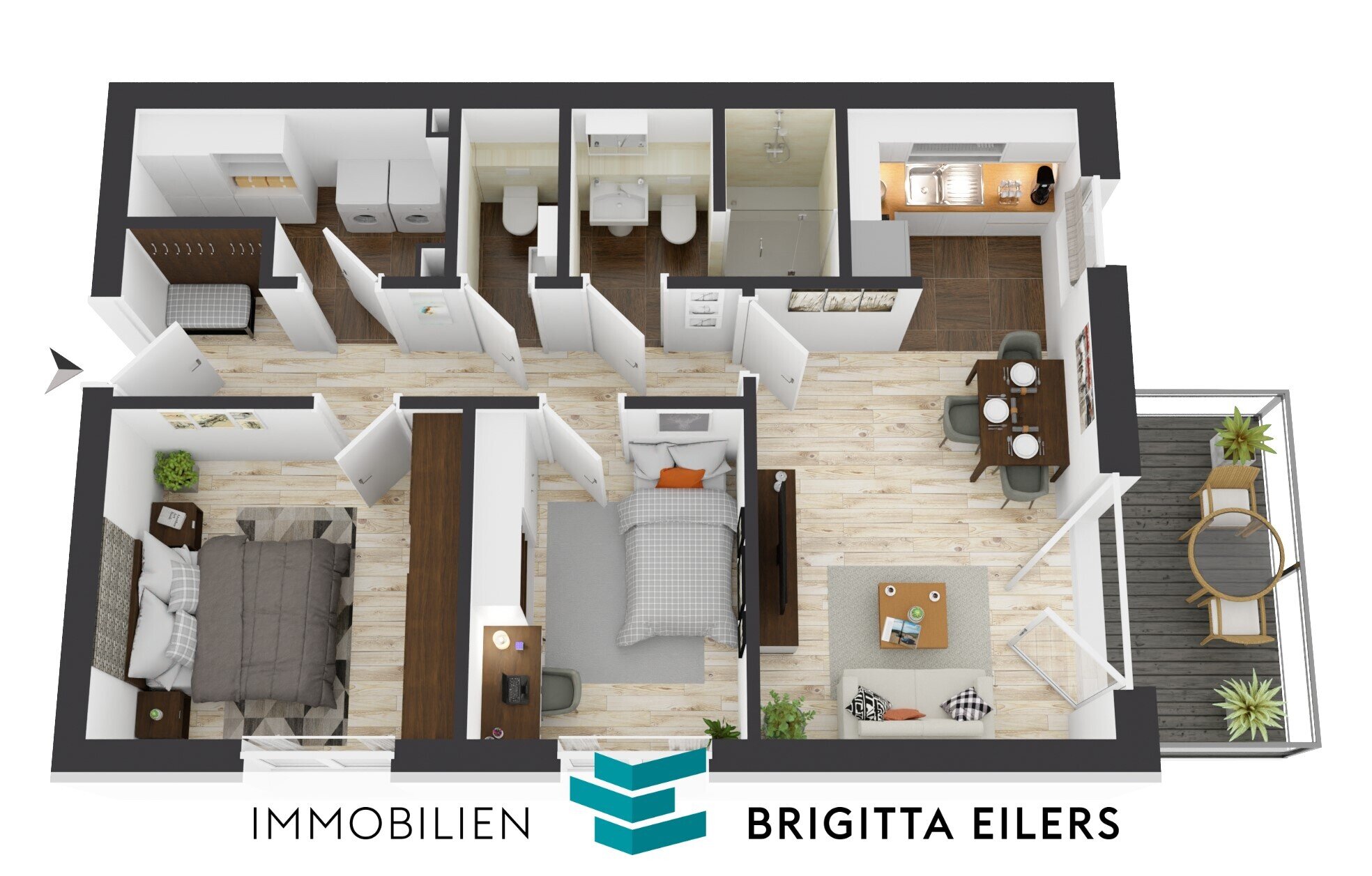 Wohnung zum Kauf provisionsfrei 313.000 € 3 Zimmer 74,3 m²<br/>Wohnfläche 1.<br/>Geschoss Achim Achim 28832