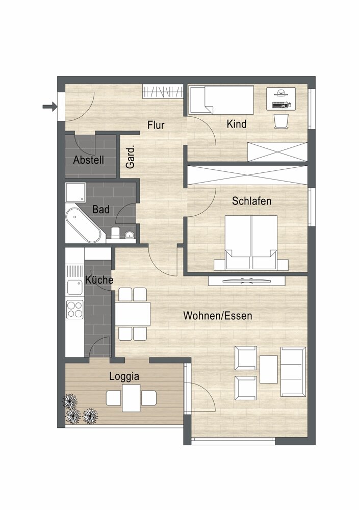 Wohnung zum Kauf 179.900 € 3 Zimmer 78 m²<br/>Wohnfläche Lindleinsmühle Würzburg 97078