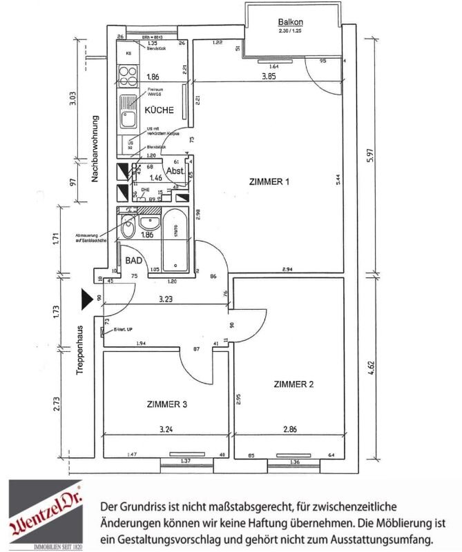 Wohnung zur Miete 570 € 2,5 Zimmer 61,6 m²<br/>Wohnfläche 1.<br/>Geschoss 15.01.2025<br/>Verfügbarkeit Saarlandhof 38 Wahlbezirk 04 Elmshorn 25335