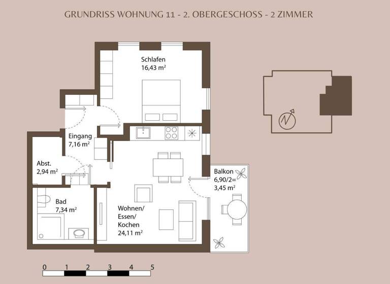 Wohnung zum Kauf - Erstbezug provisionsfrei 487.000 € 2 Zimmer 61,4 m² 2. Geschoss Westenviertel Regensburg 93049