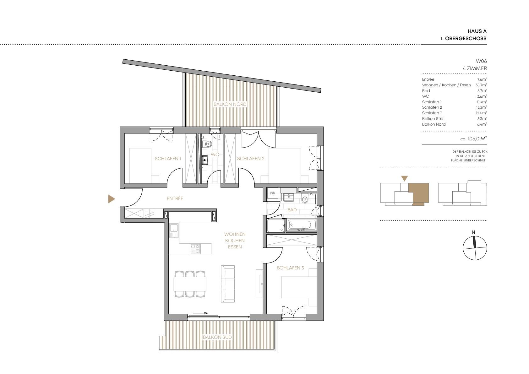 Wohnung zur Miete 1.575 € 4 Zimmer 105 m²<br/>Wohnfläche Rümminger Straße 8a/8b Mitte Lörrach 79539