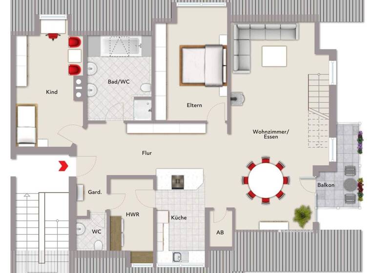 Wohnung zum Kauf 385.000 € 5 Zimmer 167 m² Berghaupten 77791