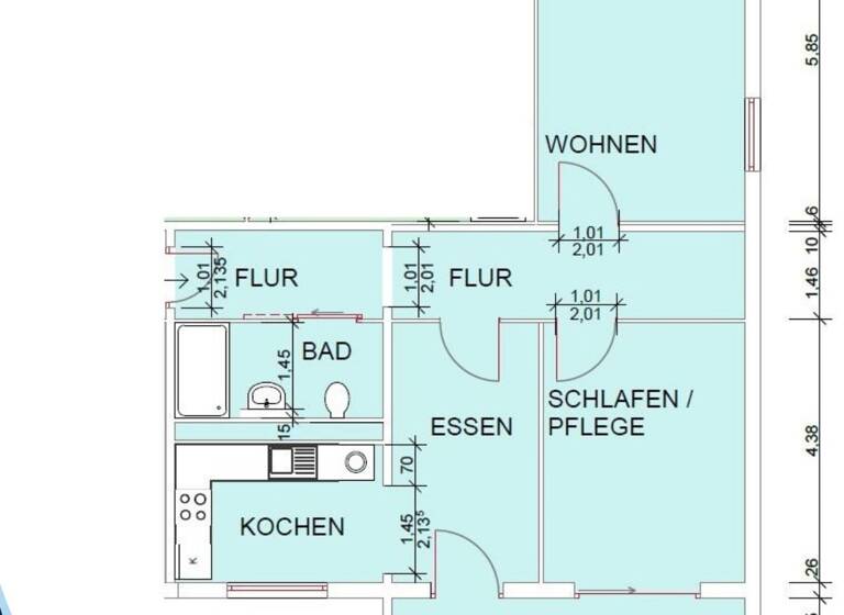 Wohnung zur Miete 700 € 2 Zimmer 76,4 m²<br/>Wohnfläche August-Bebel-Straße 13 Stendal Stendal 39576