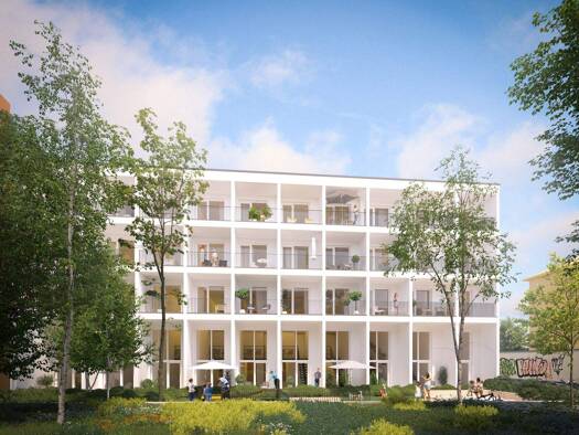 Terrassenwohnung zum Kauf - Neubau provisionsfrei 389.000 € 2 Zimmer 41,8 m² 4 Geschosse Prüfeninger Straße 41 Westenviertel Regensburg 93049