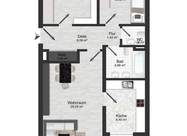 Wohnung zum Kauf 380.000 € 3 Zimmer 80,8 m² 1. Geschoss Freising 85354