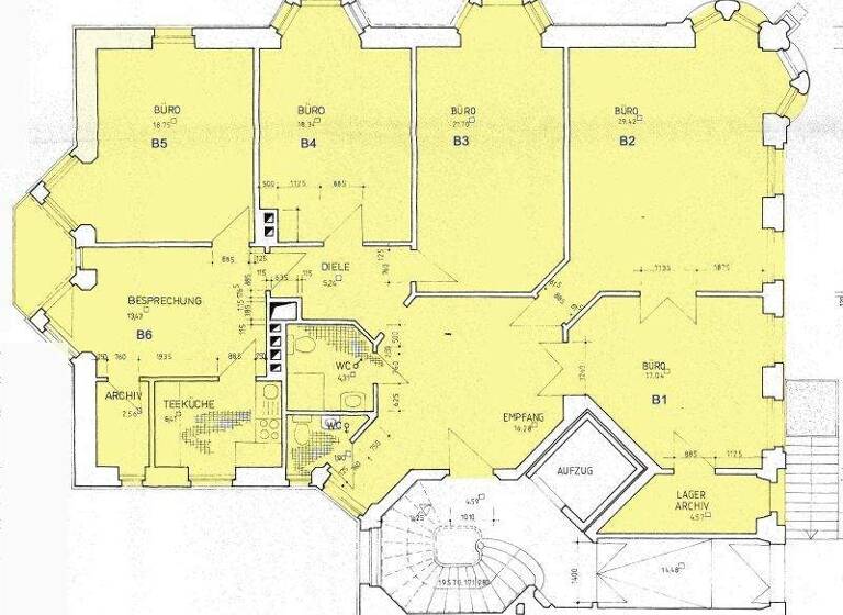 Büro zur Miete 670 € 7 Zimmer 135 m² Bürofläche Gotha 99867