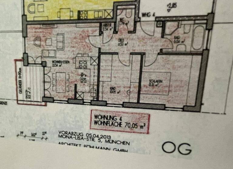 Wohnung zur Miete 1.500 € 3 Zimmer 70,1 m² 1. Geschoss frei ab 01.05.2026 Mona-Lisa-Straße Trudering-Riem München 81827