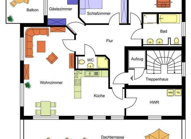 Penthouse zur Miete 1.480 € 4 Zimmer 150 m² Heide 25746