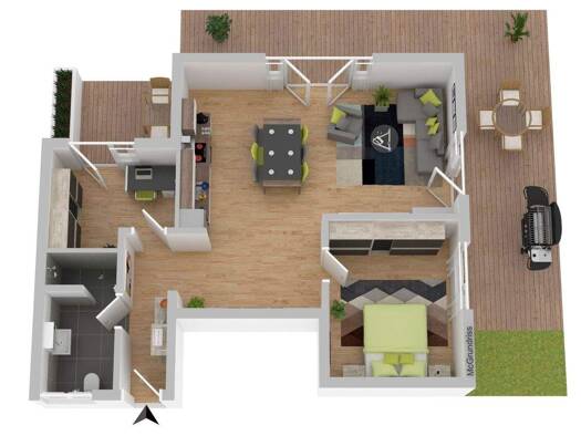 Terrassenwohnung zum Kauf 265.000 € 2 Zimmer 80 m² frei ab sofort Hausen Dillingen a.d.Donau 89407