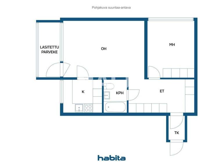 Studio zum Kauf 74.000 € 2 Zimmer 51 m² 4. Geschoss Mariankatu 20 Kotka 48100