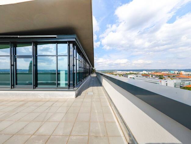 Penthouse zur Miete - Erstbezug 3.164 € 4 Zimmer 210,4 m² 14. Geschoss frei ab 01.01.2026 Grunaer Straße 5 Pirnaische Vorstadt Dresden-Pirnaische Vorstadt 01069