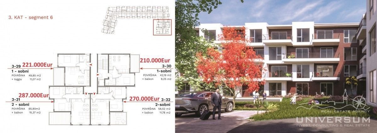 Wohnung zum Kauf 287.000 € 2 Zimmer 81 m²<br/>Wohnfläche 3.<br/>Geschoss Umag center 52470