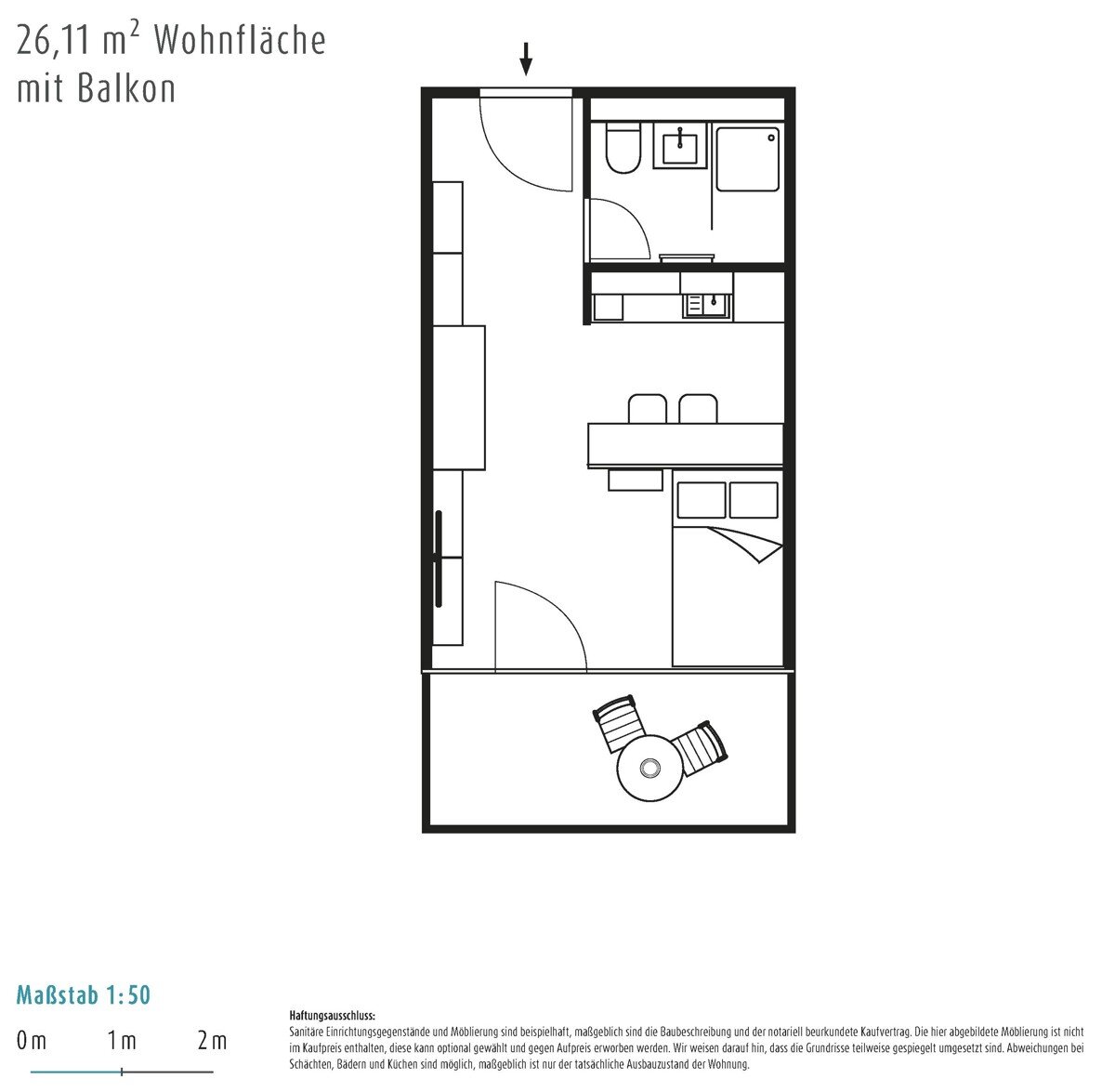 Wohnung zum Kauf provisionsfrei 209.900 € 1 Zimmer 26,1 m²<br/>Wohnfläche 3.<br/>Geschoss Münchener Freiheit München 80804