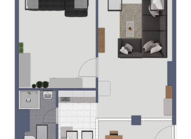 Wohnung zum Kauf 215.000 € 2 Zimmer 48 m² 4. Geschoss Oberreut Karlsruhe 76189