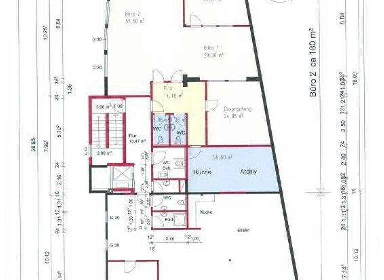 Bürofläche zur Miete 1.700 € 3 Zimmer 176 m² Bürofläche Balingen 72336