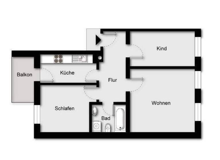 Wohnung zum Kauf als Kapitalanlage geeignet 63.000 € 3 Zimmer 61 m² Breitscheidstraße Preißelpöhl Plauen 08525