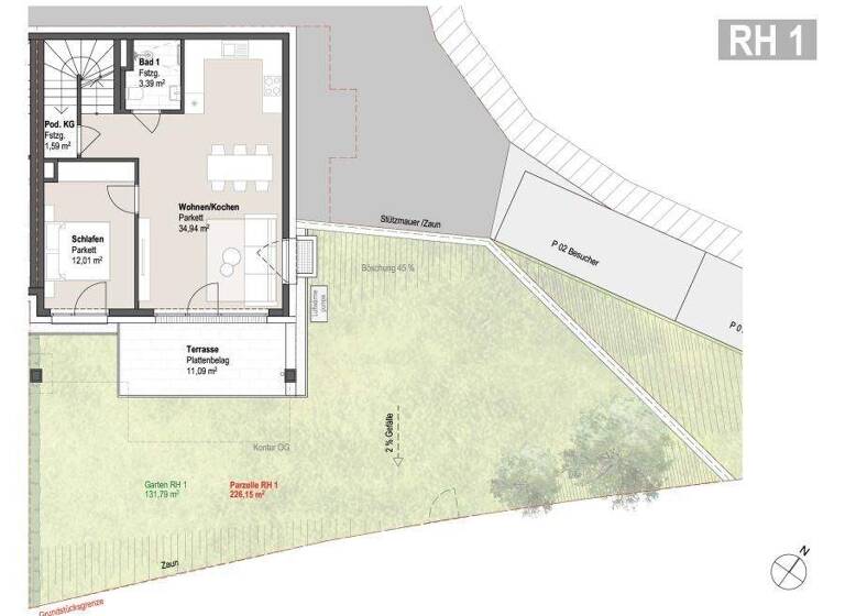 Haus zum Kauf provisionsfrei 707.720 € 4 Zimmer 91,4 m² 226 m² Grundstück Plainfeld 5325