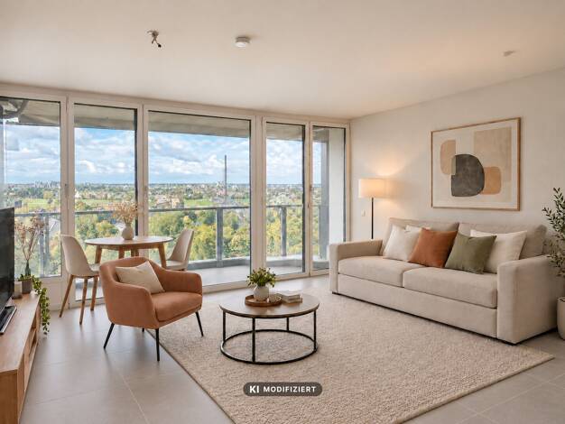 Wohnung zur Miete 840 € 1 Zimmer 43 m² 16. Geschoss frei ab sofort Pempelfort Düsseldorf 40479