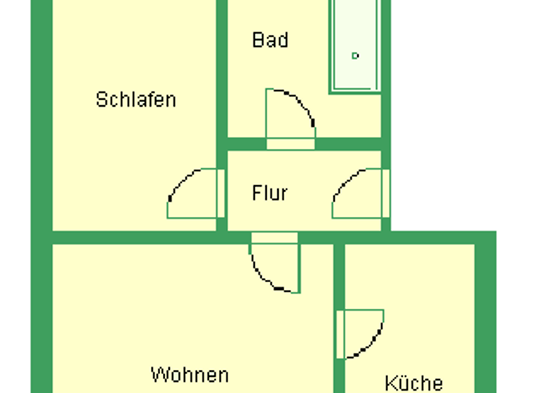 Wohnung zur Miete 300 € 2 Zimmer 50 m² 1. Geschoss Lange Straße Weida Riesa 01587