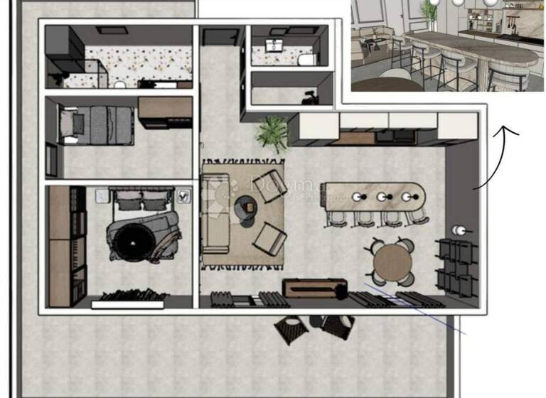 Wohnung zum Kauf 445.000 € 3 Zimmer 101 m² 1. Geschoss Vostarnica - Poluotok