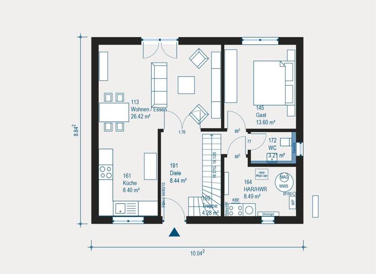 Einfamilienhaus zum Kauf 470.533 € 4 Zimmer 142,2 m² 379 m² Grundstück Meckenheim 67149