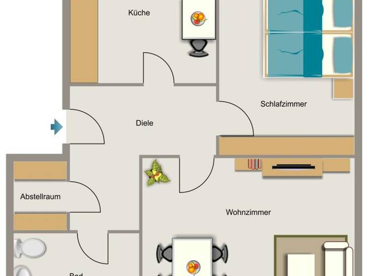 Wohnung zur Miete 403 € 2,5 Zimmer 50,9 m² EG frei ab 01.06.2026 Ortelsburger Straße 18 Buer Gelsenkirchen 45897
