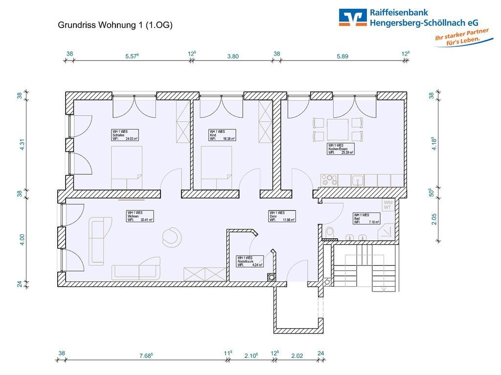 Wohnung zur Miete 777 € 3,5 Zimmer 119,6 m²<br/>Wohnfläche 1.<br/>Geschoss ab sofort<br/>Verfügbarkeit Winzer Winzer 94577