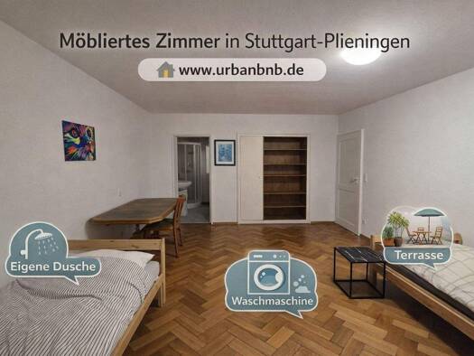 Studio zur Miete Wohnen auf Zeit 650 € 1 Zimmer 25 m² frei ab 31.03.2026 Steinpilzweg 0 Schönberg Stuttgart - Birkach OT Schönberg 70599