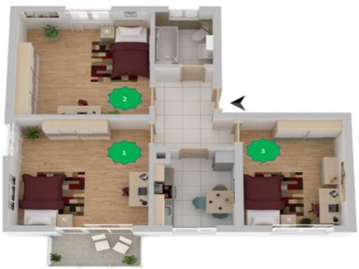 WG-Zimmer zur Miete 330 € 19 m² Geschoss -1/3 frei ab 28.02.2026 Oststrasse 10 Diedesheim Mosbach 74821